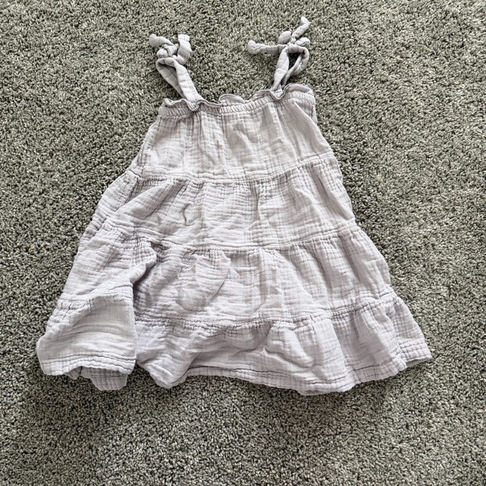 H&M Light Lavender Gauze Tie-Shoulder Sundress